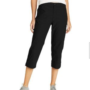 NWT Eddie Bauer Women's Black Tech Capri Pants, size 10